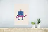 MuchoWow® Poster Schwingender Roboter vor einem hellbraunen Produktbild-Vorschau 5