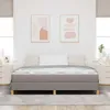 vidaXL Boxspringbett Taupe 180 x 200 cm Stoff Produktbild-Vorschau 3