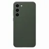 The back of a dark green Samsung phone case with a camera cutout and the Samsung logo embossed on it. Produktbild-Vorschau