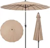 COSTWAY Parasol 265cm, Parasol de jardin avec manivelle Voir les images du produit 1