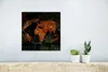 MuchoWow® Poster Weltkarte - Pflanzen - Rot 30x30 cm - Produktbild-Vorschau 5