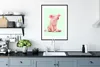 MuchoWow® Gerahmtes Poster Schwein - Rosa - Sockel - Tiere Produktbild-Vorschau 4