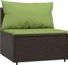 vidaXL 3-tlg. Garten-Lounge-Set mit Kissen Braun Poly Produktbild-Vorschau 6
