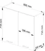 Meuble haut de cuisine 80 cm VERMINA - blanc / cappuccino Voir les images du produit 5