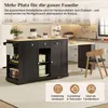 Flieks Mobiler Kücheninsel mit ausziehbarem Esstisch, Produktbild-Vorschau 7