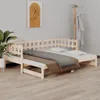 vidaXL Dagbed uitschuifbaar, 2x (90x200) cm, massief Productafbeelding-voorbeeld 2