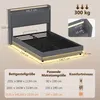 Postel HOMCOM 140 × 200 cm s roštem, konektory USB-A a Náhled obrázku produktu 3