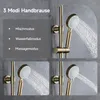zlatý sprchový systém OihPaw s 3funkční ruční sprchou, 20cm Náhled obrázku produktu 6