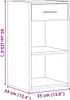 vidaXL Noční stolek Grey Sonoma 35x34x65 cm Materiál na Náhled obrázku produktu 8