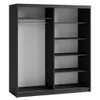 BEAUTYSOFA | Armoire DONATELLO 180 cm Noir/Artisan avec Voir les images du produit 3
