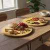 hausleben Set da 2 piatti per servire/torte in bambù, forma Anteprima dell’immagine prodotto 4