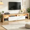 Meuble TV Merax avec éclairage LED pour écran de 75 pouces, Voir les images du produit 1