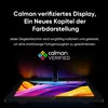 A graphic display with a stylus calibrating its screen, with marketing text and a certification logo above. Podgląd zdjęcia produktu