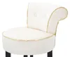 Taburete Luxy tapizado en suave tela color crema – 46 x 48 Vista previa de la imagen del producto 15