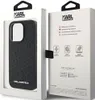 The image shows the packaging of a Karl Lagerfeld iPhone case, with the case itself visible inside the packaging. Anteprima dell’immagine prodotto