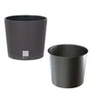 Rund Blumentopf 15,3 L Rattan-Optik Umbra Dunkel Braun Produktbild-Vorschau 1