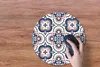 MuchoWow® Mauspad Mousepad Blumen - Retro - Design 40x40 cm Produktbild-Vorschau 4