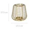 Teelichhalter aus Metall, golden, Ø 17,5 cm Produktbild-Vorschau 2