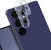 A close-up shot of a smartphone camera lens protector being applied to a purple smartphone. Produktbild-Vorschau