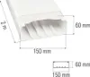 Roth Lange Kabelkanal BxH 150x60 mm reinweiß 2 m Produktbild-Vorschau 2