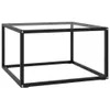 vidaXL Table basse noire avec verre trempé 60x60x35 cm Voir les images du produit 5