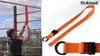 A man is using an orange resistance band attached to a pull-up bar, and a separate image shows the resistance band with its hardware. Náhled obrázku produktu