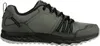 A side view of a gray and black athletic shoe. Voir les images du produit