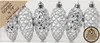Christbaumschmuck Zapfen 9cm Kunststoff 6er Set - Silber Produktbild-Vorschau