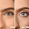A split image showing a before and after comparison of eye makeup, specifically mascara application. Podgląd zdjęcia produktu
