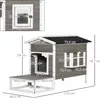 PawHut Katzenhaus aus Holz, Katzenhütte Outdoor Katzenhöhle Produktbild-Vorschau 2