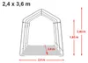 TOOLPORT 2,4 x 3,6 m Garage, abri de Stockage, PE 450 N, Voir les images du produit 4