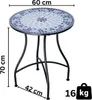 Mosaik Gartentisch Rund Metall 60 cm Mosaiktisch Garten Produktbild-Vorschau 2