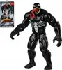 A Hasbro Marvel Spider-Man Titan Hero Deluxe Venom action figure is displayed next to its packaging. Produktbild-Vorschau