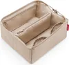 An empty, open toiletry bag with multiple compartments and zippered pockets. Anteprima dell’immagine prodotto