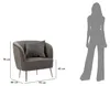 Glamouröser Sessel "Silvery" (73 x 66 x 78 cm) in grauem Produktbild-Vorschau 10