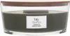 A large, oval-shaped candle in a clear glass jar with a wooden lid. Produktbild-Vorschau