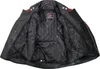 Retro Motorrad Lederjacke 80´s oldschool in schwarz / rot Produktbild-Vorschau 6