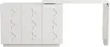 A white desk with a cabinet and an extended surface. Produktbild-Vorschau