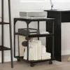 vidaXL Stojan na tlačiarne čierny dubový vzhľad 43 x 48 x Náhľad obrázku produktu 2