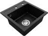 VBChome Granitspüle 44 x 44 cm Schwarz Einzelbecken Produktbild-Vorschau 1