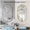 INONEFT Miroir mural ovale, 75 x 50 cm, miroir de Voir les images du produit 13
