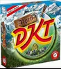 The image shows the front of a board game box with a mountain and alpine theme. Produktbild-Vorschau