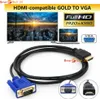 HDMI-VGA Stecker HD-15 Stecker 15Pin Video Adapter Kabel Produktbild-Vorschau 1