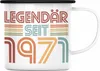 Trendation -  50. Geburtstag Emaille Tasse Frau Männer Produktbild-Vorschau 1