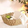 Paniers décoratifs en jacinthe d'eau avec anses 34 x 18 cm Voir les images du produit 5