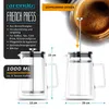 Arendo French Press in vetro, pressa per caffè, 1 litro, Anteprima dell’immagine prodotto 2