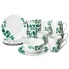 Eukalyptus 18dílná snídaňová sada porcelán 6 osob talíř Náhled obrázku produktu 2