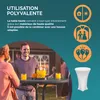 CASARIA® Table de bar grise ronde Ø80 cm pliable haute de Voir les images du produit 5