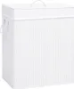 Panier à linge avec 2 sections bambou blanc 100 L Voir les images du produit 1