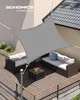 Slnečná clona, 2 x 3 m, obdĺžnikový tvar, svetlosivá farba, Náhľad obrázku produktu 3